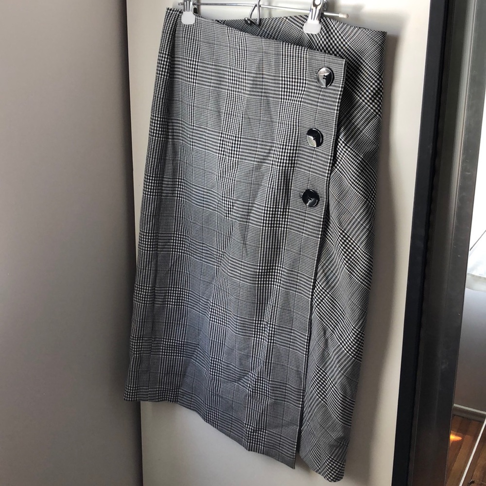 Zara plaid pencil skirt size large